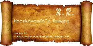Moczkovcsák Rupert névjegykártya